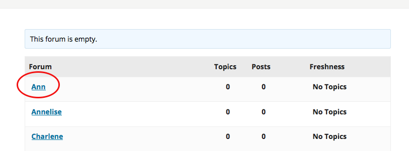 select individual forum